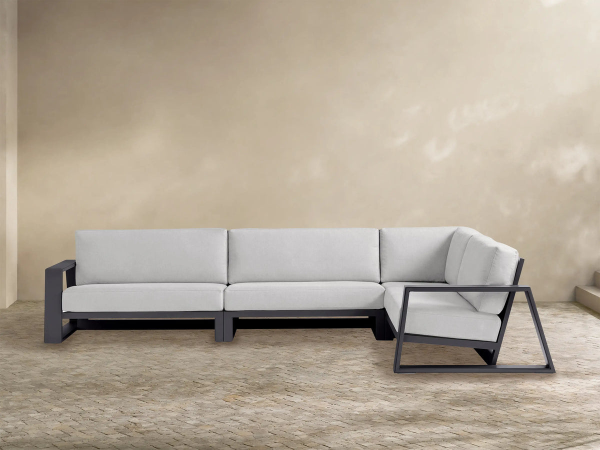 Canyon Outdoor Aluminum Three-Piece Sectional