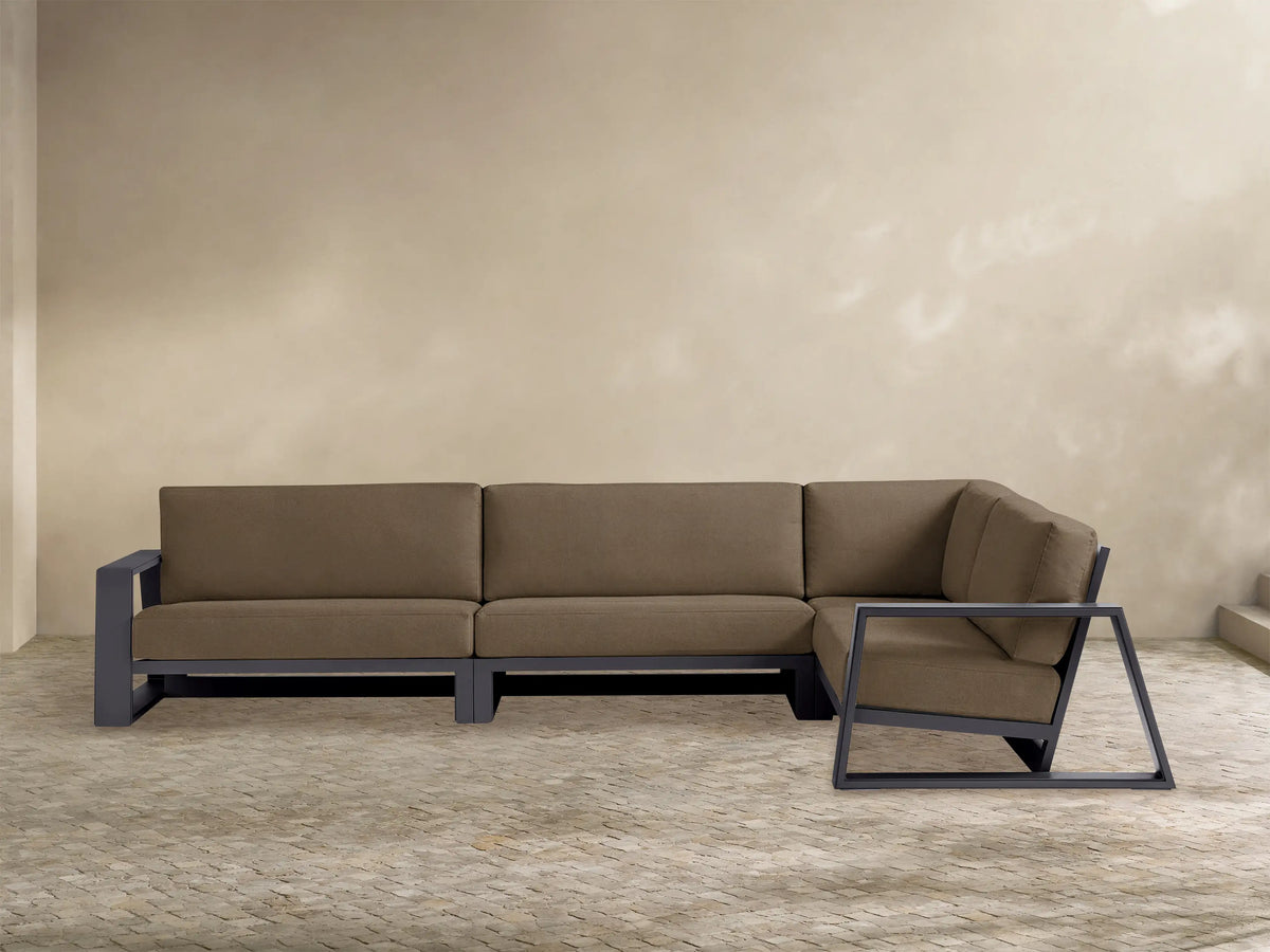 Canyon Outdoor Aluminum Three-Piece Sectional