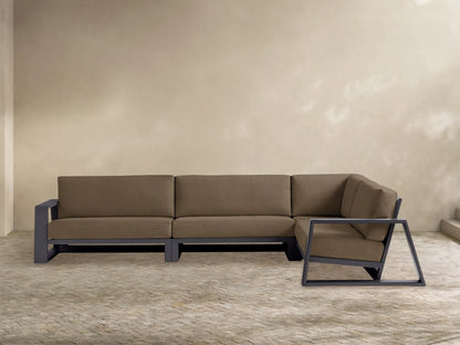 Canyon Outdoor Aluminum Three-Piece Sectional