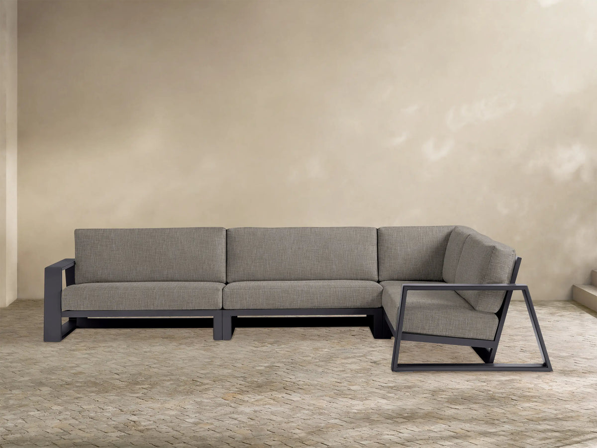 Canyon Outdoor Aluminum Three-Piece Sectional
