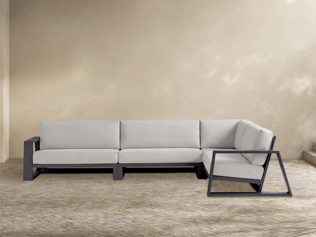 Canyon Outdoor Aluminum Three-Piece Sectional