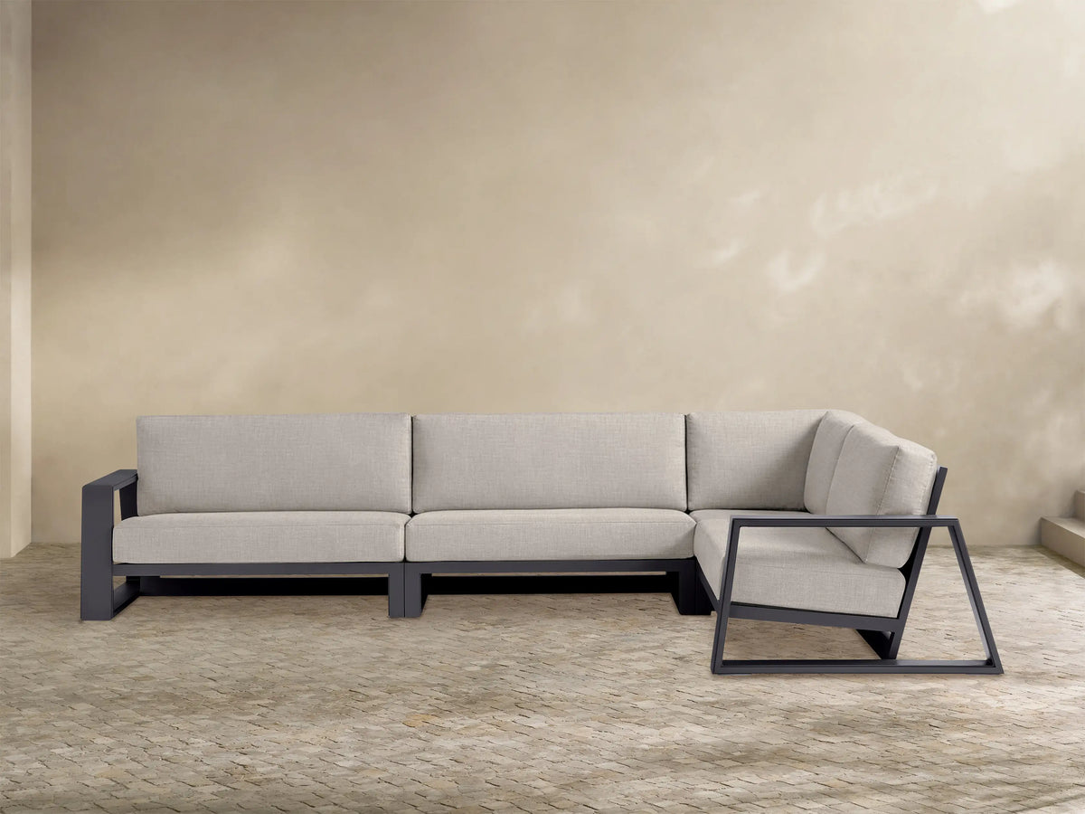 Canyon Outdoor Aluminum Three-Piece Sectional