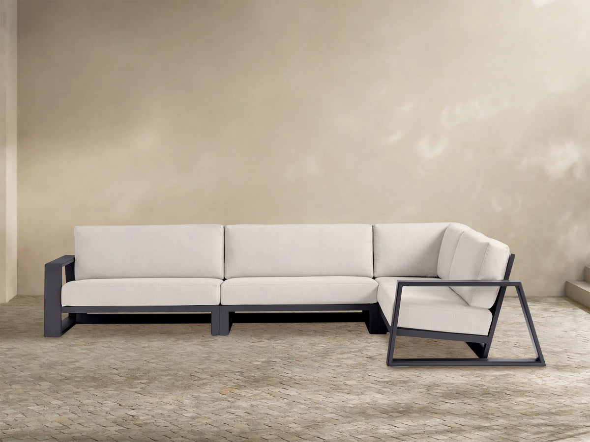 Canyon Outdoor Aluminum Three-Piece Sectional