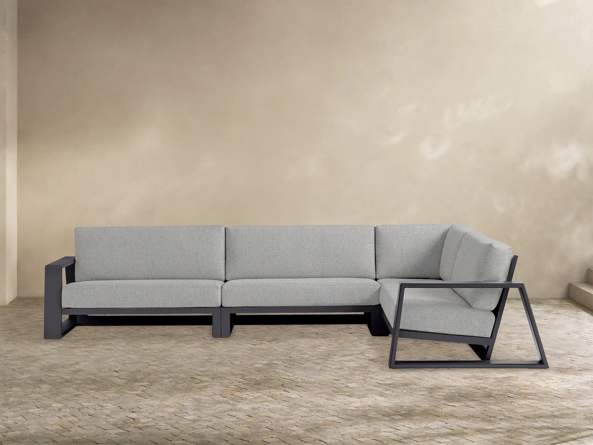 Canyon Outdoor Aluminum Three-Piece Sectional