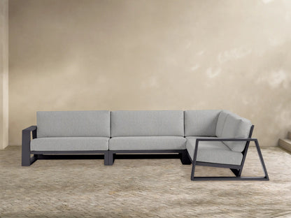 Canyon Outdoor Aluminum Three-Piece Sectional