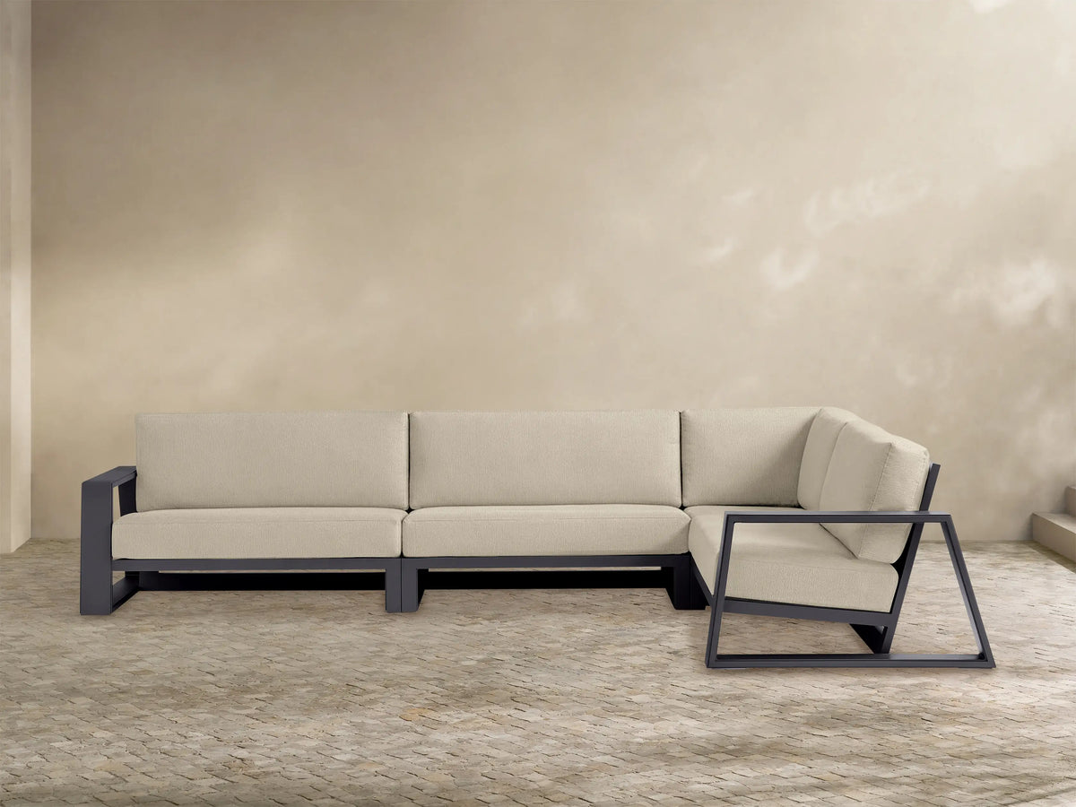 Canyon Outdoor Aluminum Three-Piece Sectional