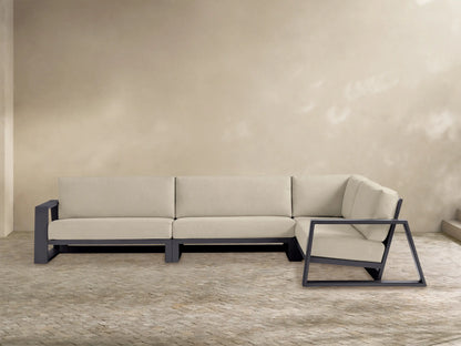 Canyon Outdoor Aluminum Three-Piece Sectional
