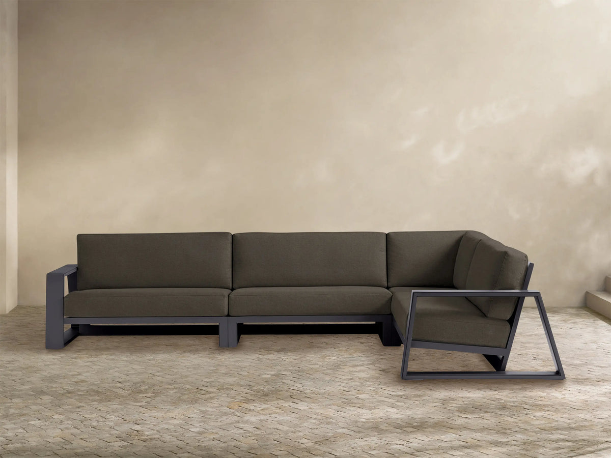 Canyon Outdoor Aluminum Three-Piece Sectional