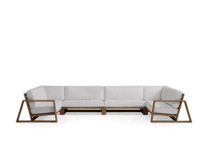 Canyon Outdoor Teak Four-Piece Sectional