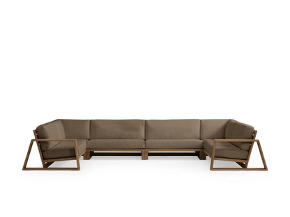 Canyon Outdoor Teak Four-Piece Sectional