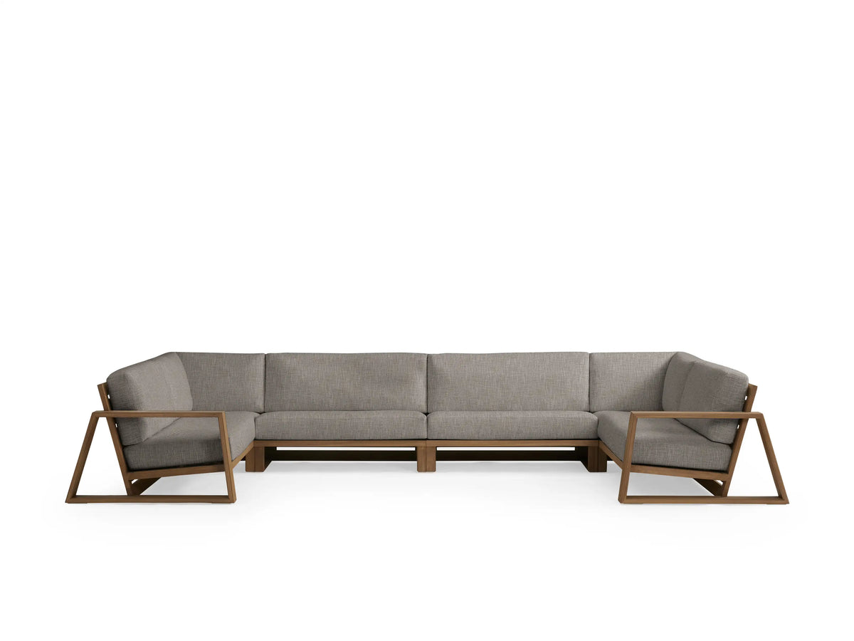 Canyon Outdoor Teak Four-Piece Sectional