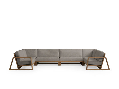 Canyon Outdoor Teak Four-Piece Sectional