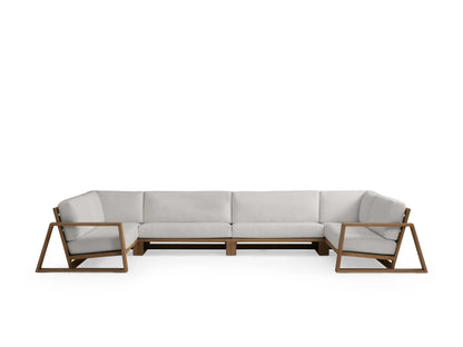 Canyon Outdoor Teak Four-Piece Sectional