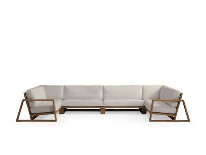 Canyon Outdoor Teak Four-Piece Sectional