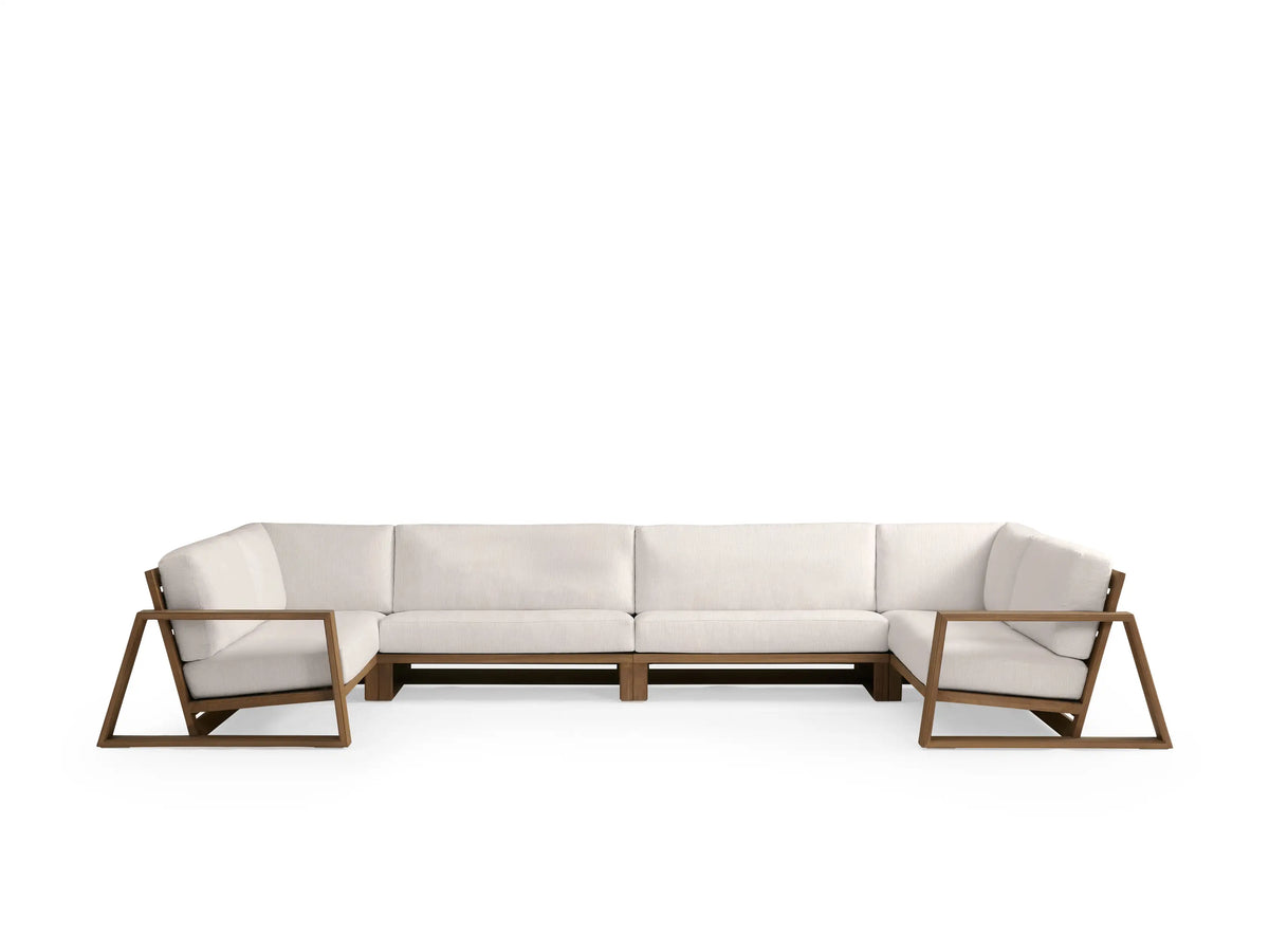 Canyon Outdoor Teak Four-Piece Sectional