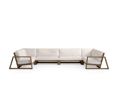 Canyon Outdoor Teak Four-Piece Sectional