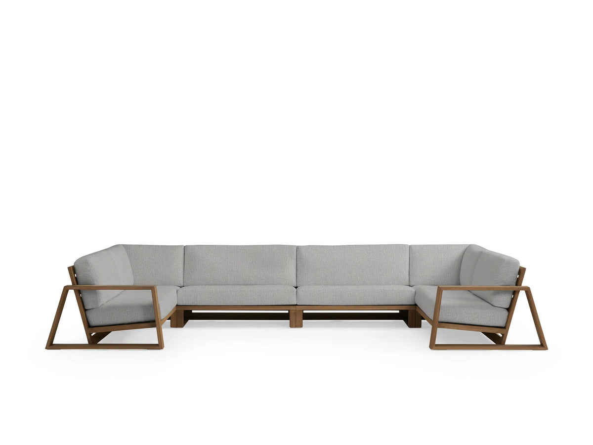 Canyon Outdoor Teak Four-Piece Sectional
