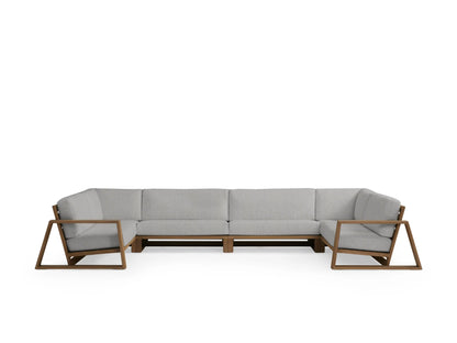 Canyon Outdoor Teak Four-Piece Sectional