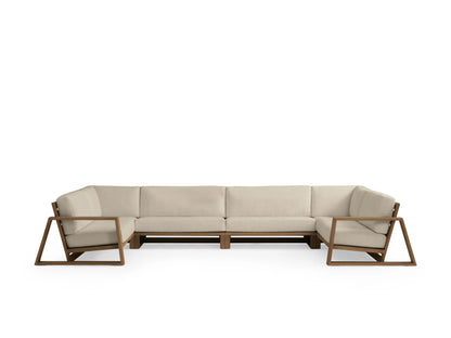 Canyon Outdoor Teak Four-Piece Sectional