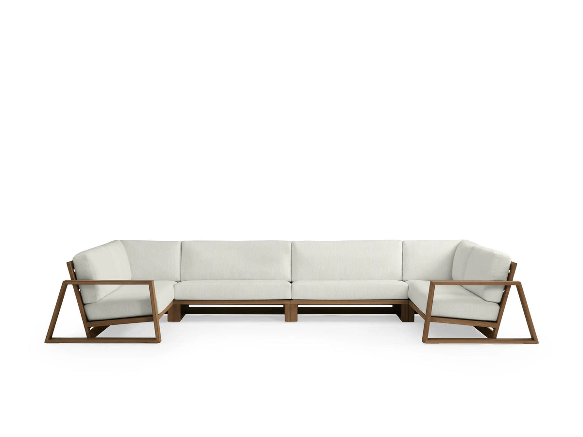 Canyon Outdoor Teak Four-Piece Sectional