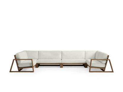Canyon Outdoor Teak Four-Piece Sectional
