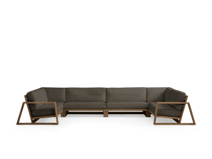 Canyon Outdoor Teak Four-Piece Sectional