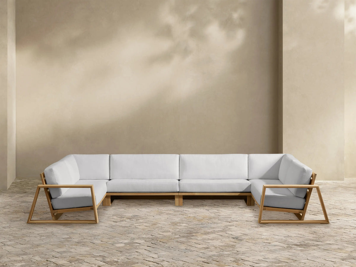 Canyon Outdoor Teak Four-Piece Sectional