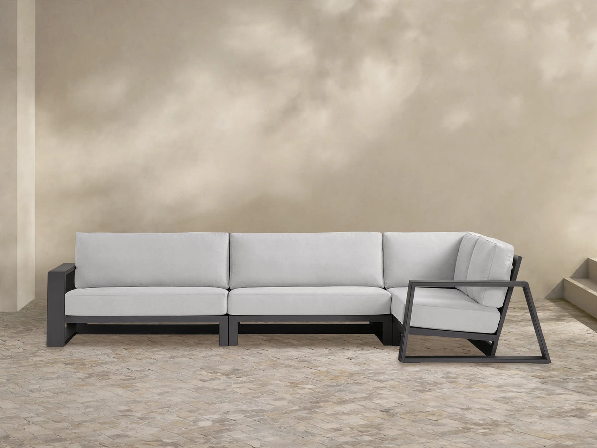 Canyon Outdoor Aluminum Three-Piece Sectional