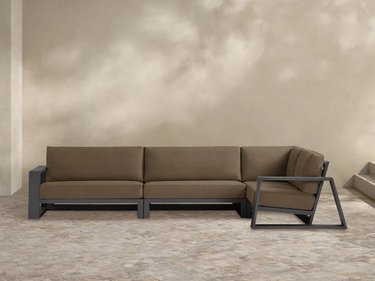 Canyon Outdoor Aluminum Three-Piece Sectional