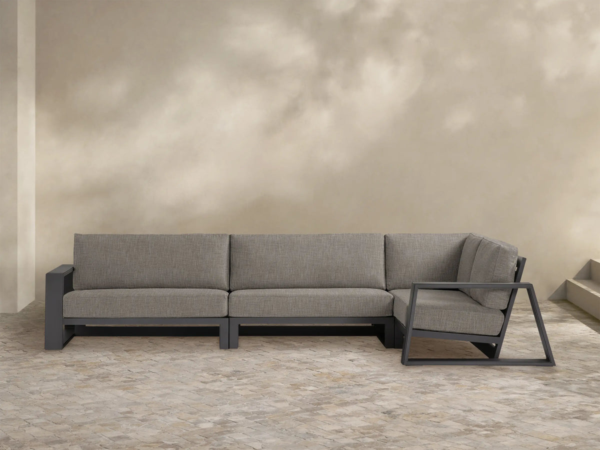 Canyon Outdoor Aluminum Three-Piece Sectional