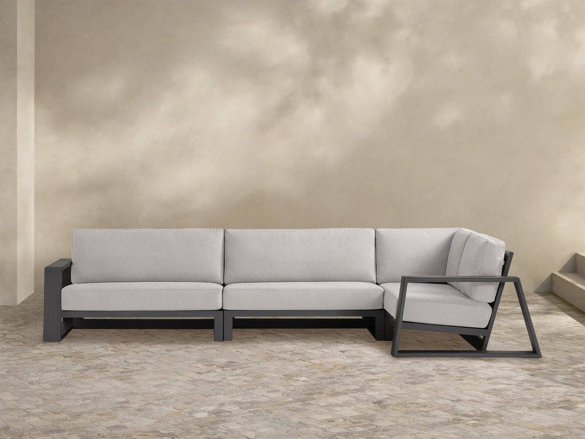 Canyon Outdoor Aluminum Three-Piece Sectional