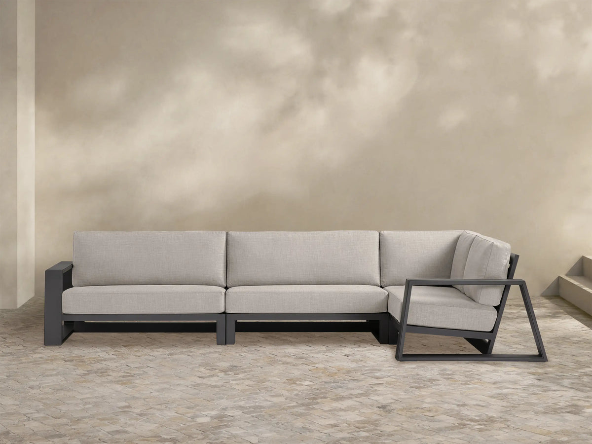 Canyon Outdoor Aluminum Three-Piece Sectional