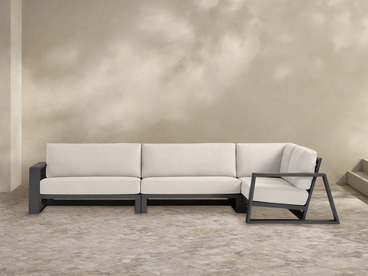 Canyon Outdoor Aluminum Three-Piece Sectional