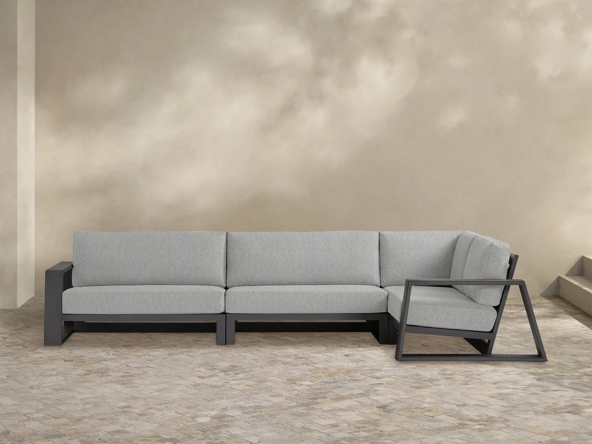 Canyon Outdoor Aluminum Three-Piece Sectional
