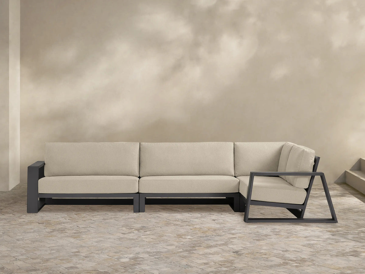 Canyon Outdoor Aluminum Three-Piece Sectional