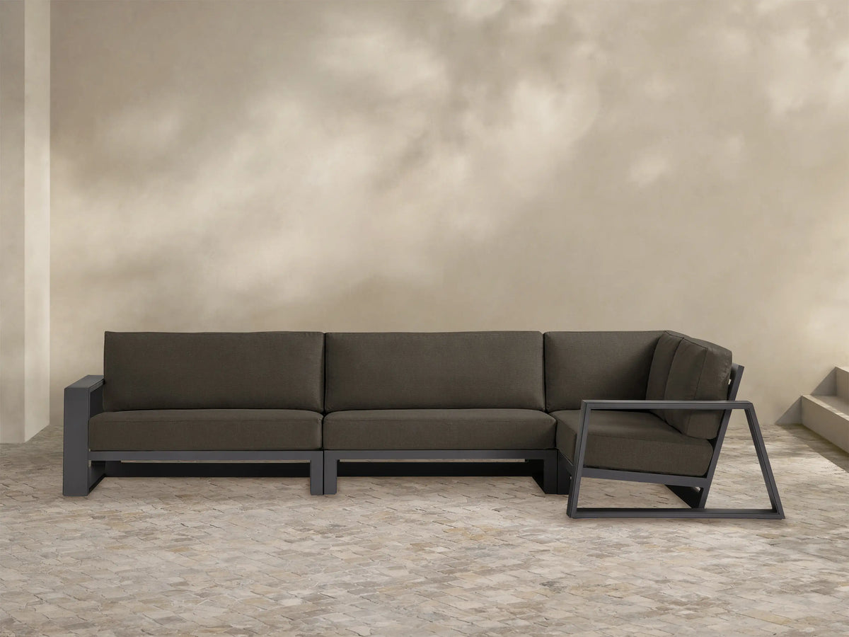 Canyon Outdoor Aluminum Three-Piece Sectional