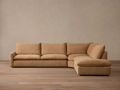 Calistoga Three-Piece Bumper Sectional