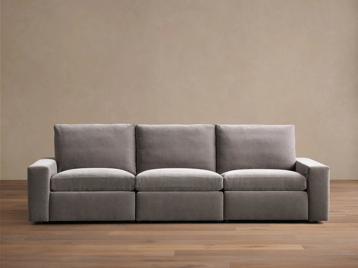 Kipton Wide Arm Three-Piece Motion Modular Sofa