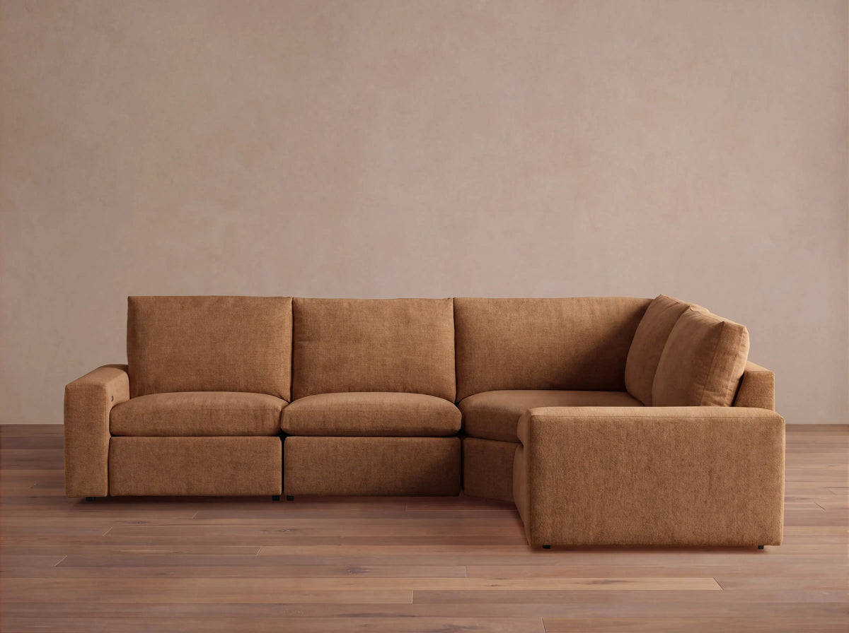 Kipton Wide Arm Four-Piece Motion Sectional