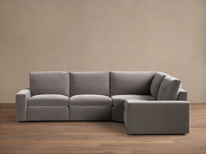 Kipton Wide Arm Four-Piece Motion Sectional
