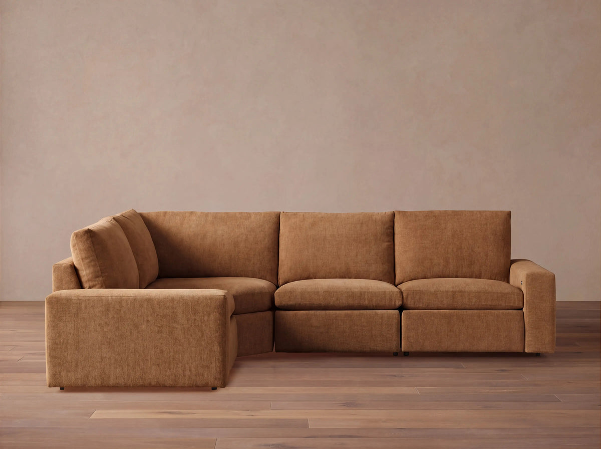 Kipton Wide Arm Four-Piece Motion Sectional