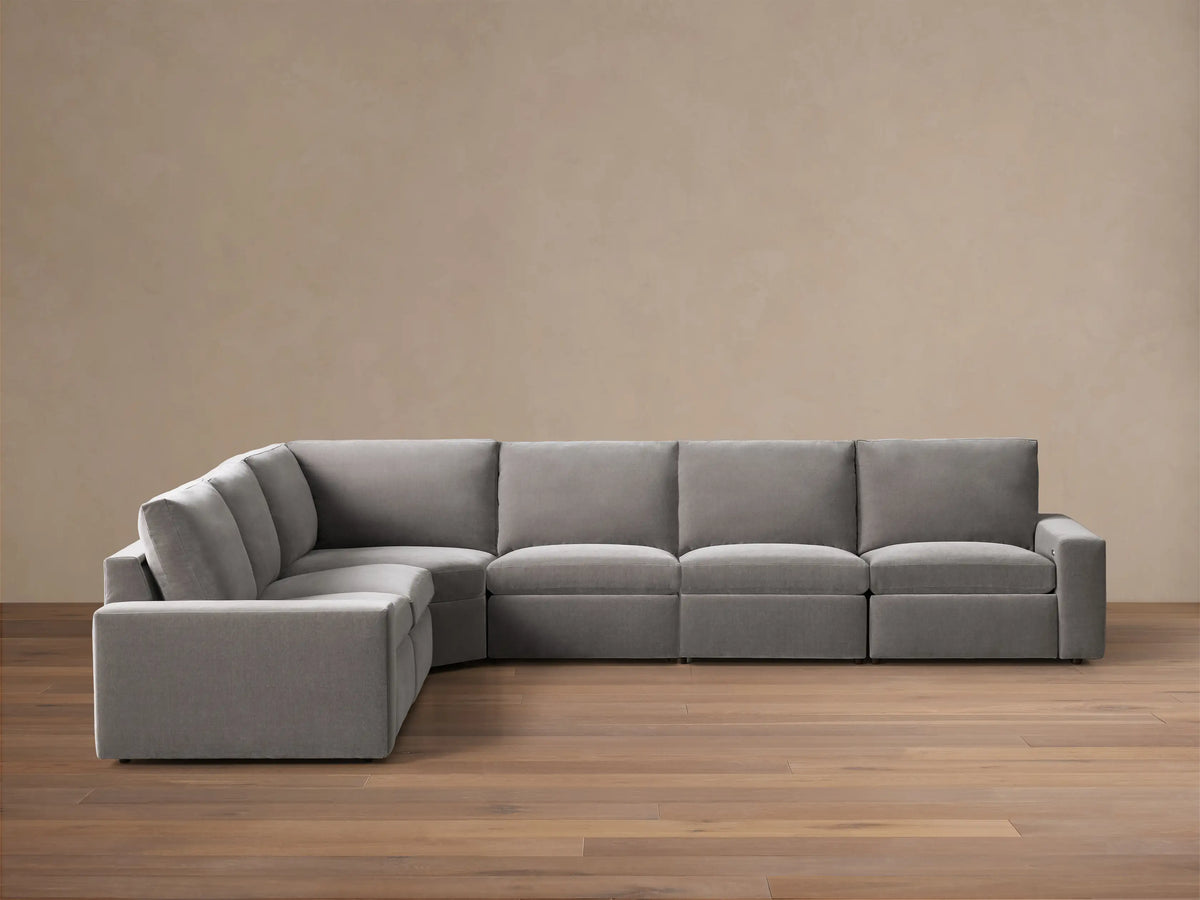 Kipton Wide Arm Six Piece Motion Sectional