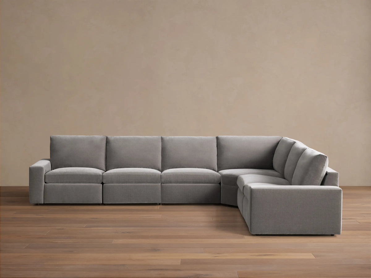 Kipton Wide Arm Six Piece Motion Sectional