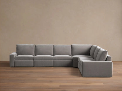 Kipton Wide Arm Six Piece Motion Sectional