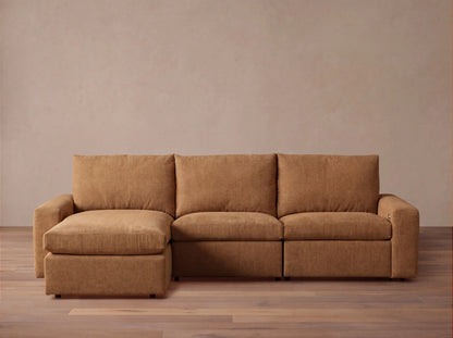 Kipton Wide Arm Three-Piece Motion Chaise Sectional
