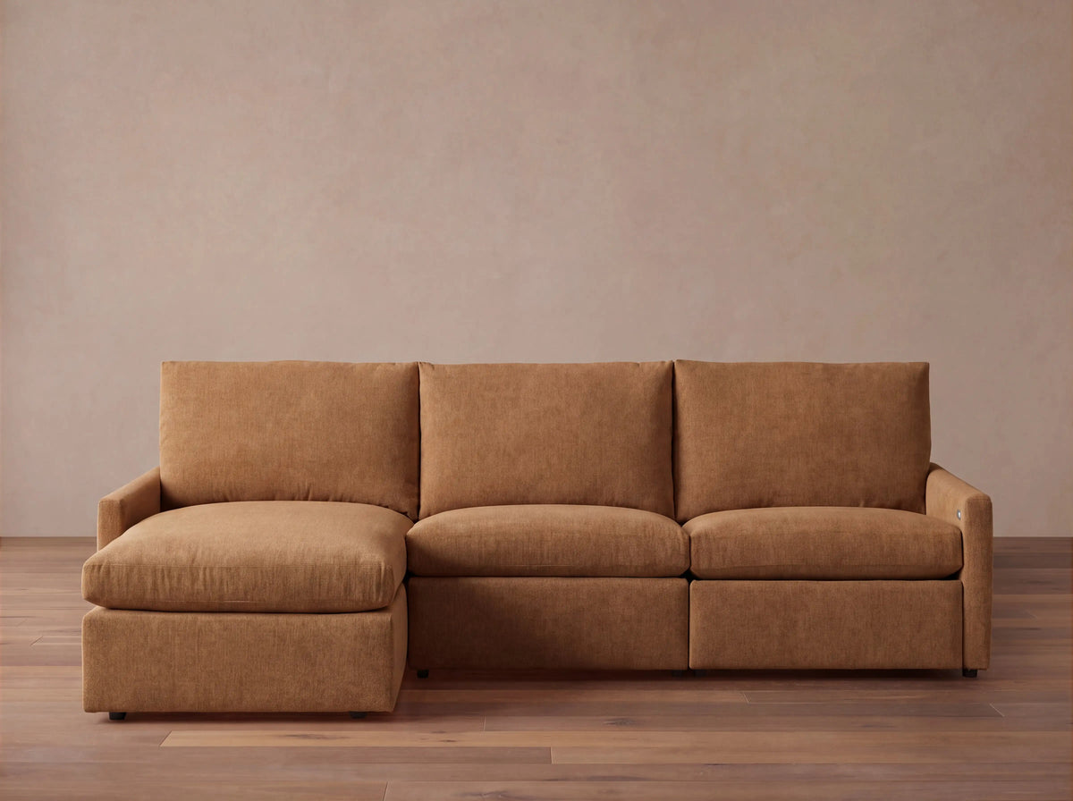 Kipton Slim Arm Three-Piece Motion Chaise Sectional