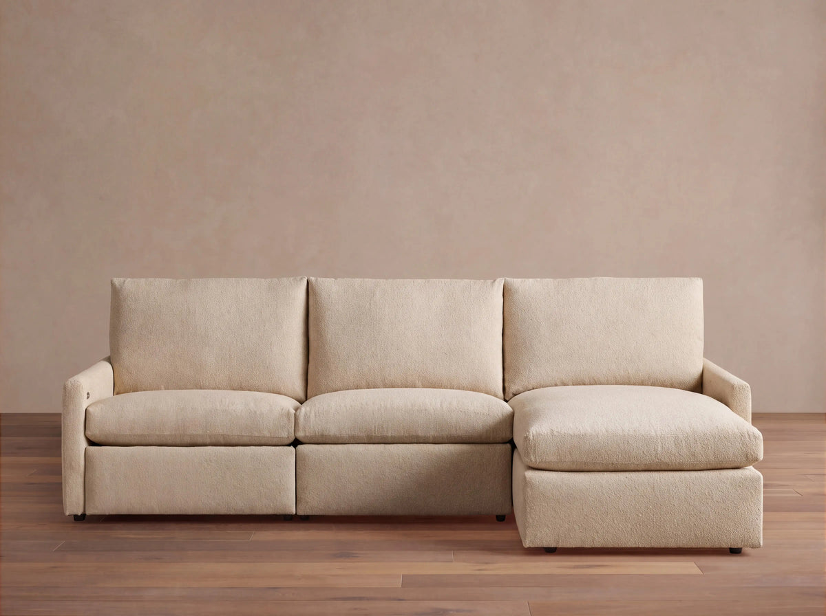 Kipton Slim Arm Three-Piece Motion Chaise Sectional