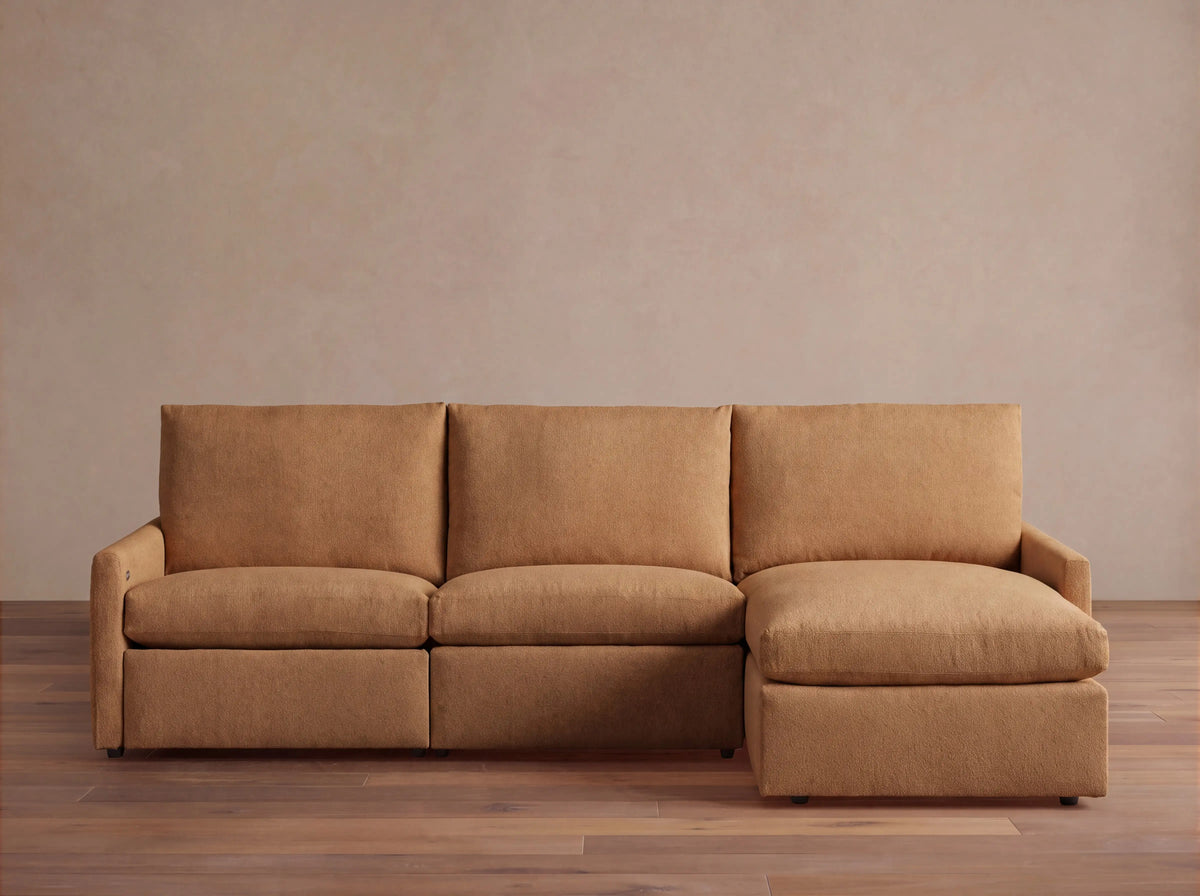 Kipton Slim Arm Three-Piece Motion Chaise Sectional