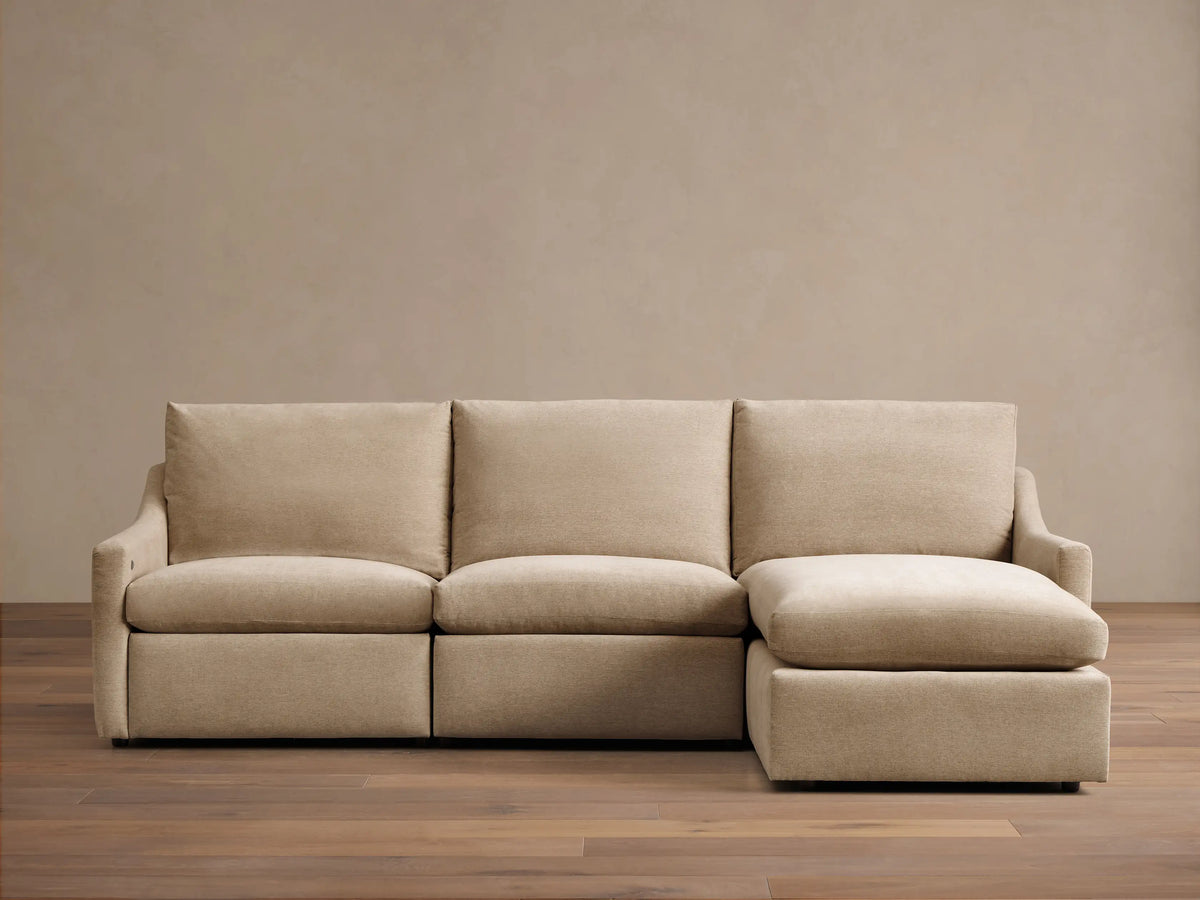 Kipton Slope Arm Three-Piece Motion Chaise Sectional