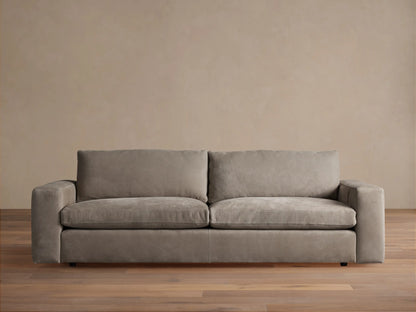 Kipton Wide Arm Nubuck Leather Sofa